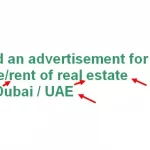 Add an advertisement for the sale/rent of real estate